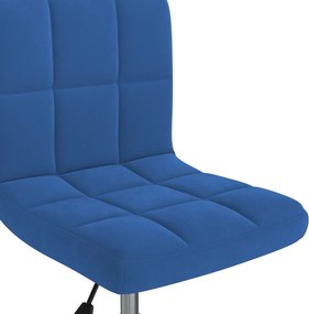 vidaXL kék bársony forgó irodaszék