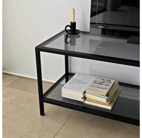 TV asztal Sibade 2 (sötétszürke + fekete). 1095506