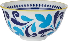 ORNAMENTS tálka 240 ml, kék levelek