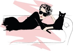 Kép - Fashion lady (90x60 cm)