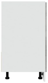 betonszürke szerelt fa mosogató alsószekrény 80 x 46 x 81,5 cm
