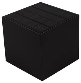 LED napelemes fali lámpa szenzorral LED/9W/3,7V 3000/4000/5000K IP65 fekete