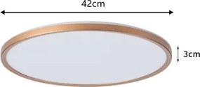 Brilagi - Ultra Slim fürdőszobai mennyezeti LED lámpa, 24 W, 230 V, Ø 42 cm, rózsaarany, IP54