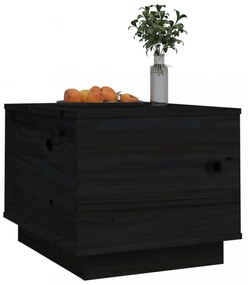 fekete tömör fenyőfa dohányzóasztal 40x50x35 cm