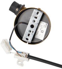 Vintage fali lámpa arany színben fekete bársony árnyékolóval - Matt