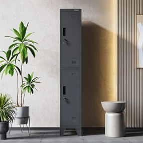 Szociális öltözőszekrény antracit BARTEK 1 Plus 292 x 1720 x 450 mm