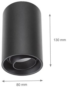 Spotlámpa CHLOE 1xGU10/50W/230V fekete