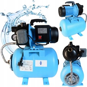 24L Házivízmű Szivattyú Kerti Vízhez 550W 3000l/h Tartozékokkal Hydrofor Szett