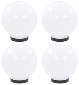 4 db LED gömblámpa 20 cm PMMA