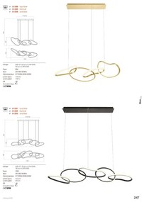 Redo 01-3393 - LED fényerőszabályozható csillár kábelen BIAS LED/120W/230V fekete