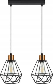 Függő lámpa Csillár Plafon Gyémánt Réz Led