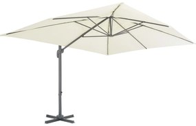 vidaXL konzolos kerti napernyő alumínium rúddal 400 x 300 cm homokszínű