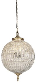 Art Deco függőlámpa kristály 50cm arany - Kasbah