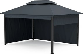 Blumfeldt Grandezza Cortina kerti pavilon 3x4 m, időjárásálló, porfestett, oldalsó redőnyök