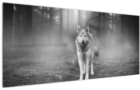 Kép - erdő őr, fekete-fehér (120x50 cm)