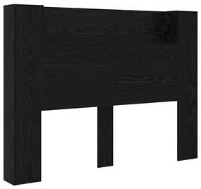 Fejtámla polcokkal Fekete tölgy 140 x 17 x 104,5 cm Faanyag