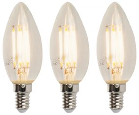 3 db LED E14 tompítható gyertyalámpa készlet B35 5W 360lm 2700K