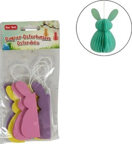 Függő díszek BUNNY 8 cm készlet 8 db, színes