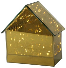ELITE LED-es üveg házikó, arany - töbféle méretben Méret: S