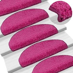 15 db rózsaszín, félkör alakú, nagy lépcsőszőnyeg 65 x 21 x 4 cm