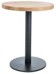 Puro II étkezőasztal, átmérője 60 cm, tölgy / fekete