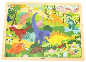 Fa puzzle Viga Dinoszauruszok