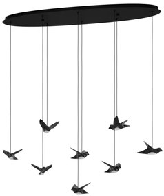 Eglo 390055 - LED Dimmelhető csillár zsinóron PARATEBUENO 8xLED/4,2W/230V fekete