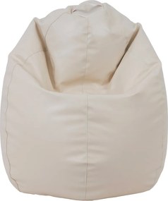 Mara babzsákfotel - műbőr - krém - 200 liter