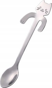 Teáskanál Cica Tea Kávé Desszert Édes Macska Rozsdamentes