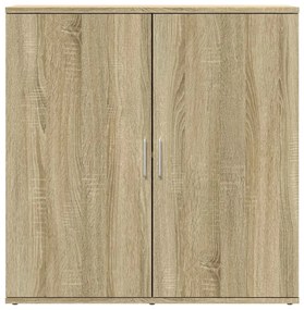2 db sonoma tölgy színű szerelt fa tálalóasztal 79 x 38 x 80 cm