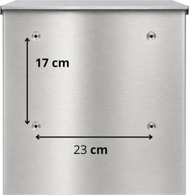 Rozsdamentes (INOX) fém postaláda, gravírozott felirattal "10"