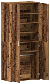 Cipőszekrény régi fa 80x39x180 cm Szerelt fa
