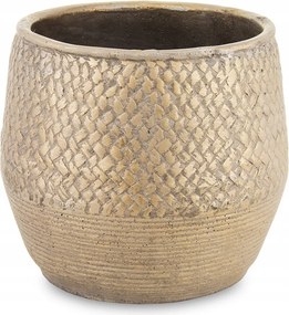 Cement Virágtartó 18x17cm Arany Díszített