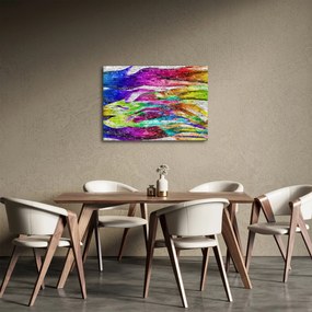 Kép - Téglafal színes lángokkal (70x50 cm)