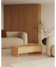 Natúr színű dohányzóasztal tölgyfa dekorral 60x110 cm Abilen – Kave Home