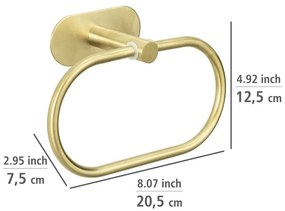 Öntapadós rozsdamentes acél törölközőtartó Orea Gold – Wenko
