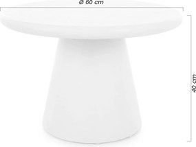 Clav kerek dohányzóasztal 60 cm - világosszürke