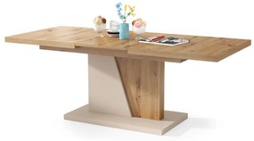 Mazzoni NOIR Artisan Tölgy/Bézs - MODERN BŐVÍTHETŐ DOHÁNYZÓASZTAL NAPPALIBA