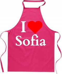 Konyhai kötény nyomtatás I Love Sofia Bulgária Európa fővárosa