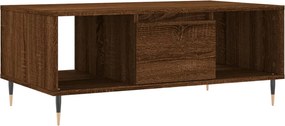 vidaXL barna tölgyszínű szerelt fa dohányzóasztal 90x50x36,5 cm