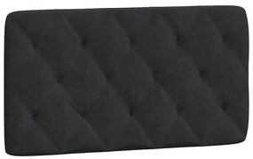 fekete bársony fejtámla párna 100 cm