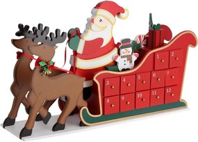 NIKOLAS adventi naptár, 52x31x13cm, színes Spielwerk