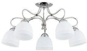 Felületre szerelhető csillár  FILA 5xE27/15W/230V fényezett króm