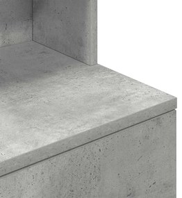 betonszürke szerelt fa éjjeliszekrény 39x35x125 cm