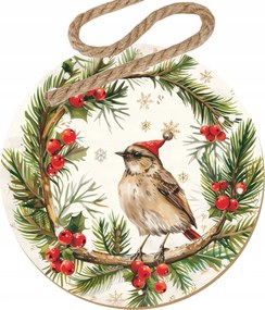 Karåcsonyi gömbök a karåcsonyfåra Madårka Mikulås sapkåban az ågon 5 db