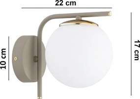 Brilagi - Fali lámpa MILO ECRU 1xE27/60W/230V bézs/arany