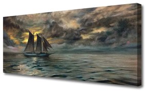 Vászonkép A hajó, tenger, táj 100x50 cm