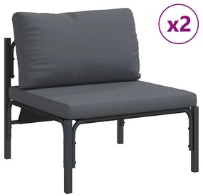 Kerti Kanapé Szett párnával 7 pcs Antracit Acél &amp; Szövet