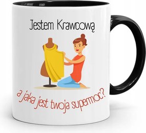 Fekete Varrónő Bögre Varrónő Vagyok, fényképes nyomattal