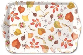 Őszi levél mintás műanyag kis tálca Autumn Details
